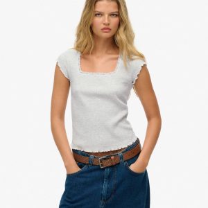 Essential Square Neck Short Sleeve T-Shirt