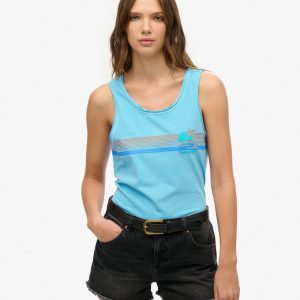 Outdoor Stripe Scoop Neck Tank Top