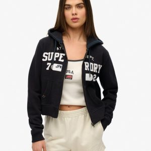 Athletic Essentials Relaxed Cropped Zip Hoodie
