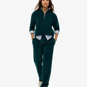 Velour Wide Leg Joggers