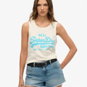 Vintage Logo Neon Scoop Neck Tank