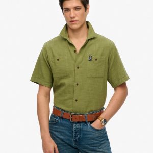 The Merchant Store - Short Sleeve Textured Shirt