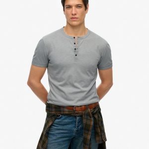 Slub Short Sleeve Jersey Grandad Top