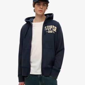 Vintage Athletic Zip Hoodie