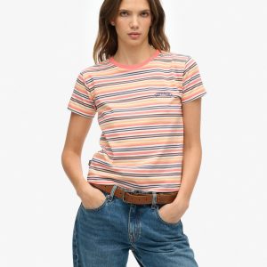 Essential Logo Striped Fitted T-Shirt