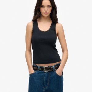 Vintage Lace Trim Vest