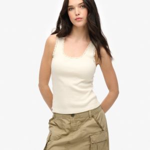 Vintage Lace Trim Vest