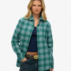 Oversized Organic Cotton Vintage Check Shirt