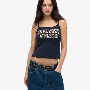 Athletic Essentials Graphic Pointelle Cami Top