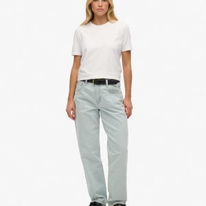 Mid Rise Straight Leg Jean