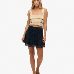Ibiza Lace Mix Mini Skirt