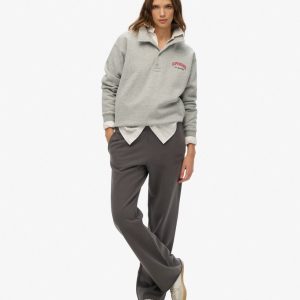 Athletic Tonal Embroidered Wide Leg Joggers