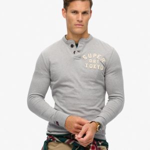 Vintage Athletic Long Sleeve Grandad Top
