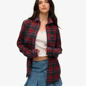 Oversized Long Sleeve Cotton Lumberjack Shirt