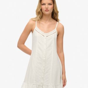 Lace Button Through Cami Dress