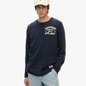 Vintage Athletic Chest Long Sleeve Top