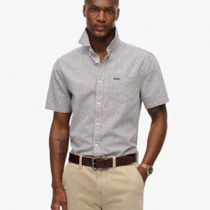 City Cotton Linen Short Sleeve Shirt