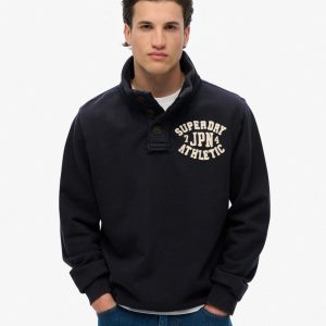 Vintage Athletic Half Button Sweatshirt