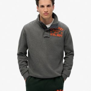 Vintage Athletic Half Button Sweatshirt