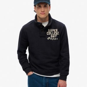 Vintage Athletic Half Button Jumper