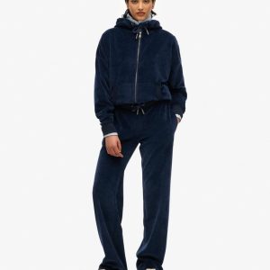 Velour Wide Leg Joggers