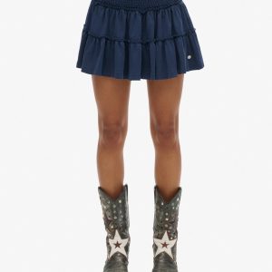 Tiered Jersey Mini Skirt