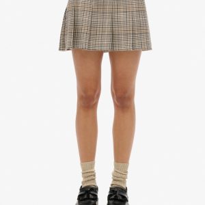 Low Rise Pleated Mini Skirt