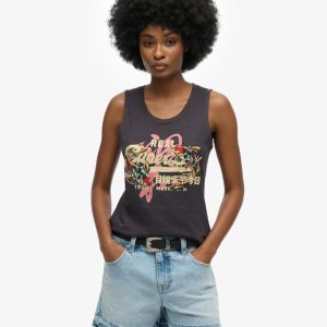 Vintage Logo Tokyo Scoop Neck Tank Top