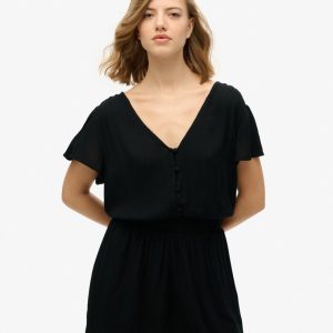 Short Sleeve Printed Playsuit