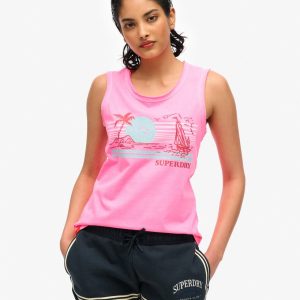 Outdoor Stripe Scoop Neck Tank Top