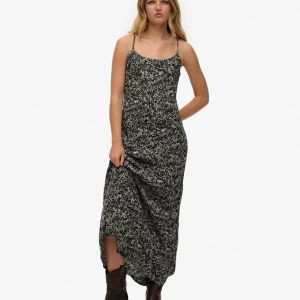 Bias Cut Maxi Slip Dress