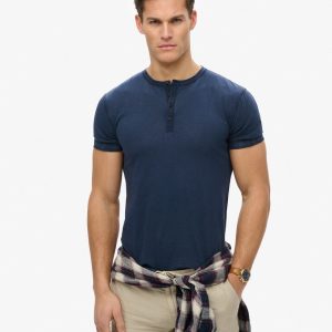 Slub Short Sleeve Jersey Grandad Top