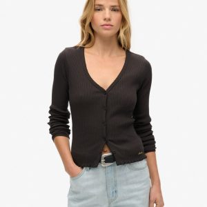 Essential Button Through Long Sleeve Top