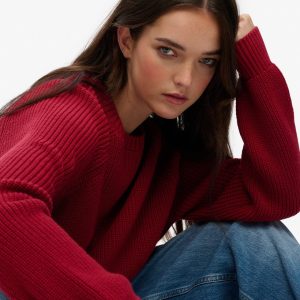Relaxed Ribbed Knitted Jumper