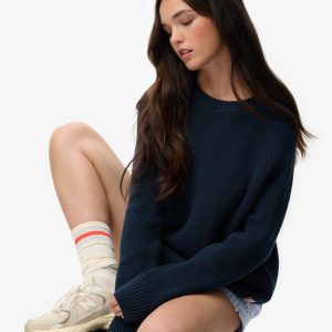 Relaxed Ribbed Knitted Jumper