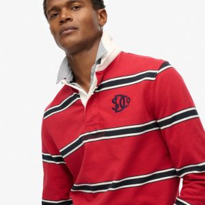 Vintage Athletic Stripe Rugby Top