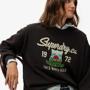 Souvenir Graphic Loose Crew Sweatshirt