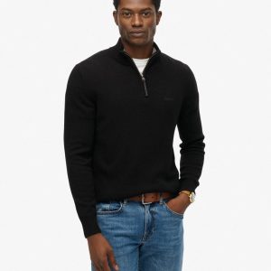 Wool Blend Half Zip Jumper