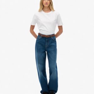 Organic Cotton High Rise Wide Leg Jeans