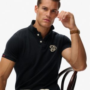 Vintage Athletic Embroidered Polo Shirt