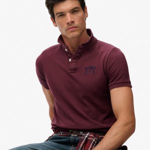 Vintage Athletic Embroidered Polo Shirt