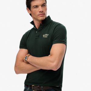 Vintage Athletic Embroidered Polo Shirt