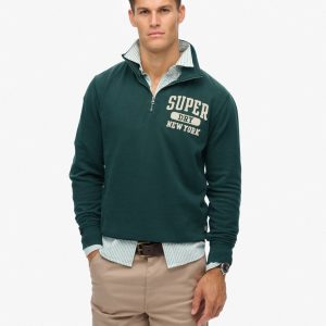Vintage Athletic Zip Half-Zip Jumper