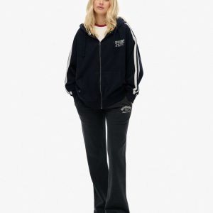 Athletic Embroidered Flare Joggers