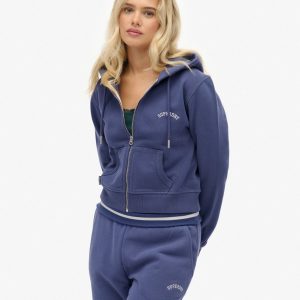 Essential Logo Cropped Zip Hoodie