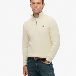 Cotton Half Zip Knit Jumper