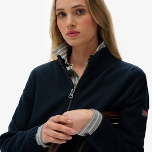 Slouchy Knitted Half Zip