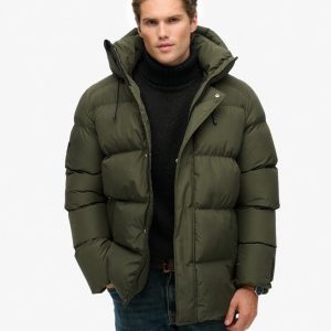 Hooded Five Baffle Sports Puffer Jacket