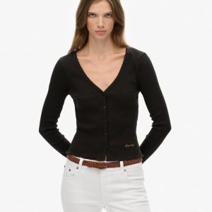 Essential Button Through Long Sleeve Top