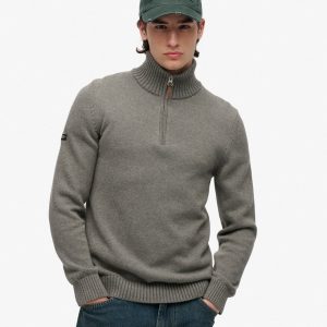 Cotton Classics Half-Zip Knitted Jumper
